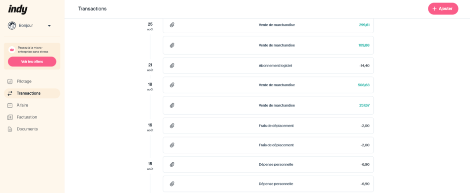 Indy comptabilité gratuit